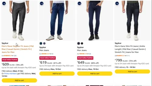Image of Spykar Men's Jeans upto 81% Discount