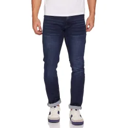 Spykar Mens Regular Fit Mid Rise Jeans