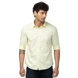 Spykar Mens Regular Fit N/A Full Sleeve Printed Casual Shirts
