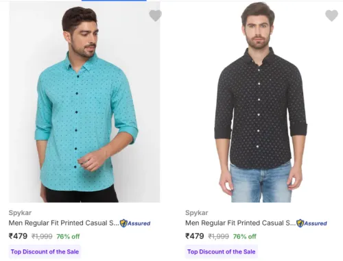 Image of Spykar Men's Shirts upto 76% Discount