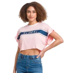 Spykar Baby Cotton Blend Three-Fourth Sleeve Printed Casual Regular Fit T-Shirt for Women