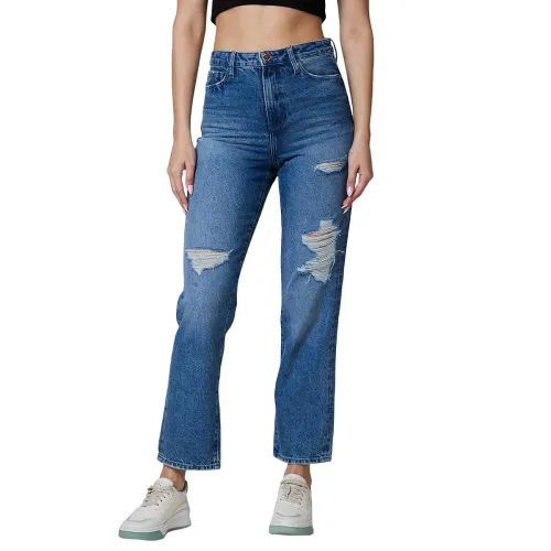 Image of Spykar Women's High Rise Straight Jeans