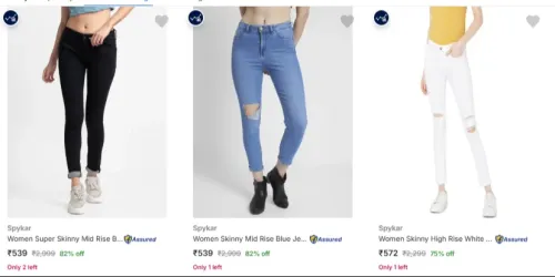Image of Spykar Women's Jeans at minimum 82% Discount