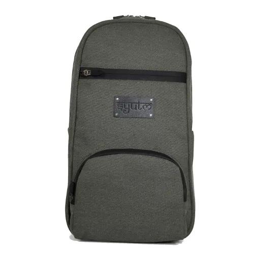 Image of Squircle Sling Elegant Style Document Money Phone Belt Bag for Men and Women (Khaki Green)