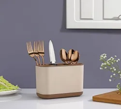 SR 6-Compartment Multi-Purpose Kitchen Organizer for Cutlery, Tools, Cosmetic, Desk, Stationery, and Sink Versatile Storage Organizer Detachable top & bottem (MULTI COLOR)