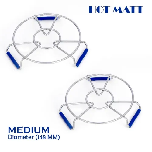 Image of SR Round Stainless Steel Heat Resistant Hot Pot Stand, Heating Pads for Dinning Table, Stainless Steel Placemats, Pot Bo