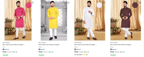 Image of Sr Fashion Men's Kurtas upto 88% Discount