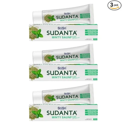 Image of Sri Sri Tattva Sudanta Minty Saunf Gel Toothpaste, Po3, 80gm