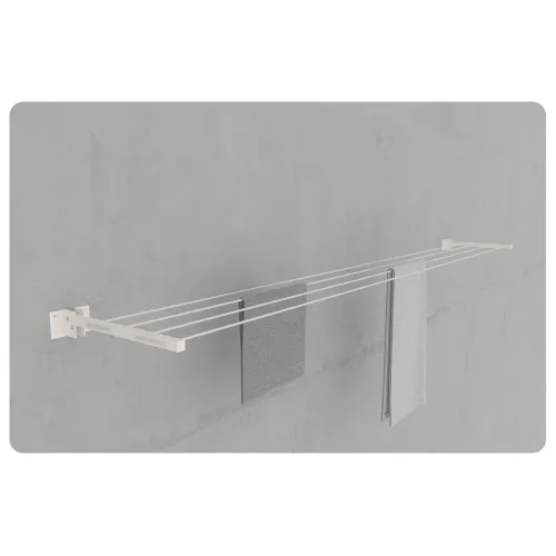 Image of Stainless Steel Foldable Cloth Dryer Stand with Tier | Cloth Stand for Drying | Steel Dress Hanging Rack for Balcony| Bl