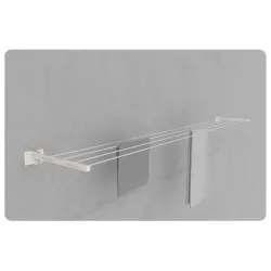 Stainless Steel Foldable Cloth Dryer Stand with Tier | Cloth Stand for Drying | Steel Dress Hanging Rack for Balcony| Bl