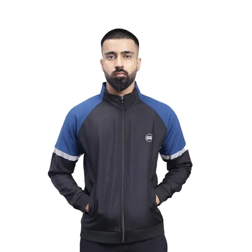 Image of SS Professional Jacket For Men's (Black With Airforce Blue)
