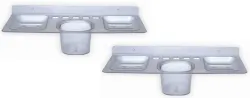 SSS 4-in-1 Acrylic Wall-Mounted Toothbrush Holder with Soap Case