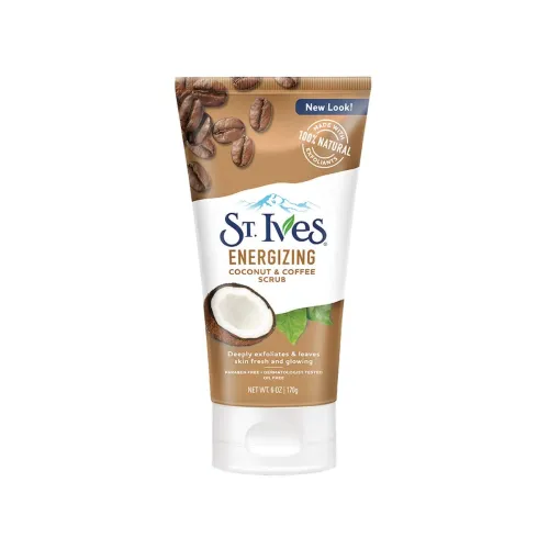 Image of St Ives Energizing Face Scrub, Coconut & Coffee, Deep Cleanser for Bright Skin, Paraben Free, Dermatologically Tested, 1