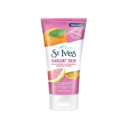 Image of St. Ives Even and Bright Pink Lemon and Mandarin Orange Scrub 6 Fluid Ounce