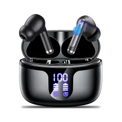 STADOR Wireless Earbuds Bluetooth 5.3,Bass Boosted Ear Buds 40H Playtime IP6 Waterproof Ear Phones with LED Digital Disp