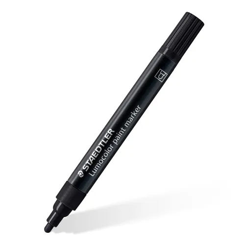 Image of Staedtler Lumocolor Acrylic marker black with bullet tip-349-9 - 1 pc