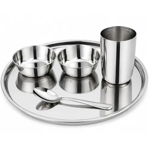 Image of Stainless Steel 5-Piece Dinner Thali Set