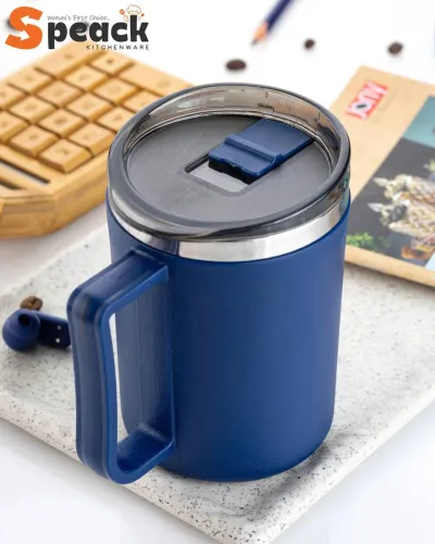 Image of Stainless steel coffee mug, sipper lid