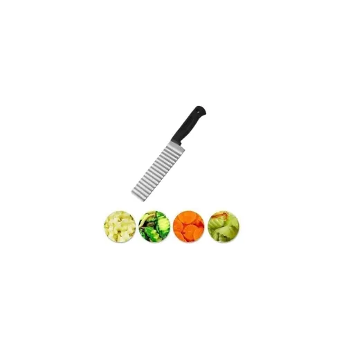 Image of Stainless Steel Crinkle Cutter Knife with Nylon Handle