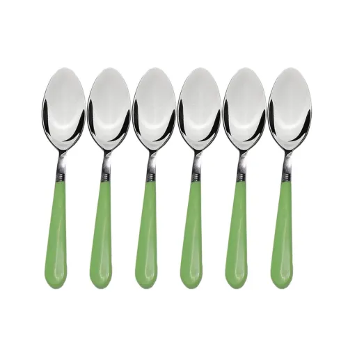 Image of Stainless Steel Dinner Spoons - 6 Pcs - Multicolor (‎SR-47)