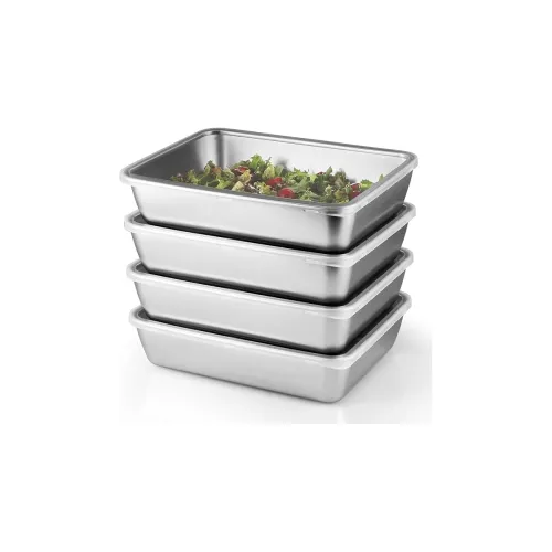 Image of Stainless Steel Food Storage Containers, Set of 4
