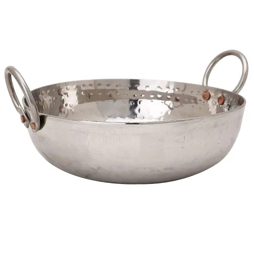Image of Stainless Steel Hammered Kadhai,, 1500ML