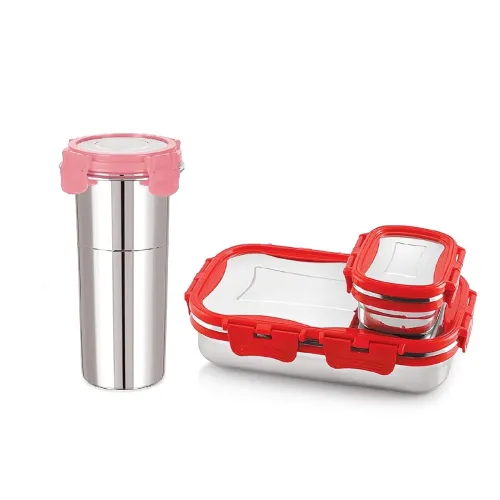 Image of Stainless Steel Lunch Box with 600ml Tumbler