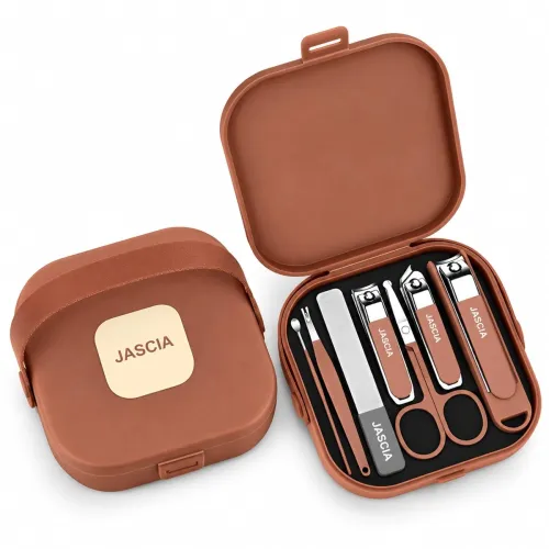 Image of Stainless Steel Nail Care Tools Set 8-in-1 Complete Grooming Kit