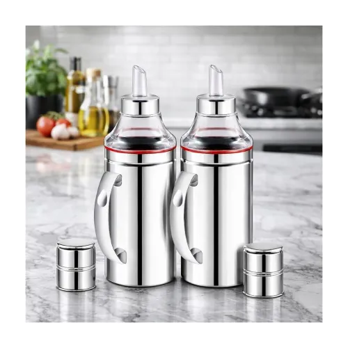 Image of Stainless Steel Oil Dispenser Bottle 1Litre