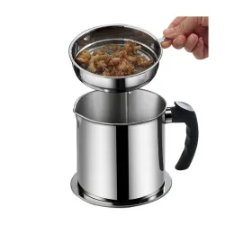 Stainless Steel Oil Strainer Storage Pot