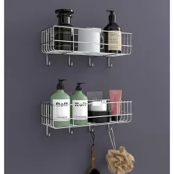 Stainless Steel Self Adhesive Bathroom Shelf 