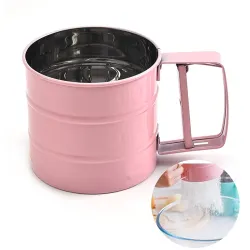 Stainless Steel Semi Automatic Coffee & Flour Sieve Cup