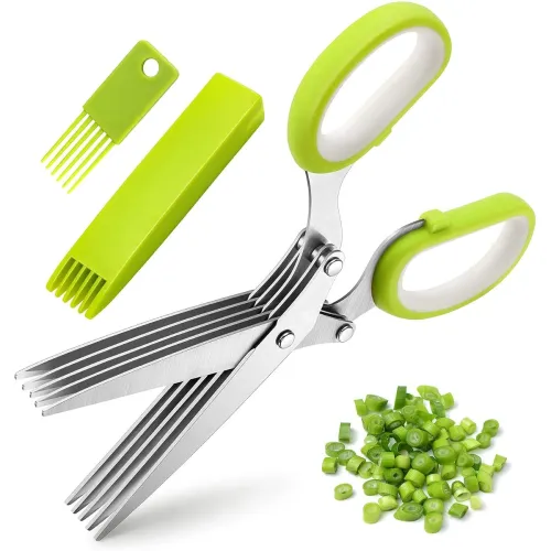 Image of Stainless Steel Three Piece Kitchen Herb Scissors