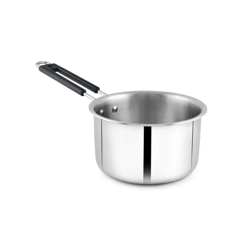 Image of Stainless Steel TriPly Saucepan 14 cm 1 LTR with Heat-Resistant Handle