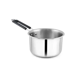 Stainless Steel TriPly Saucepan 14 cm 1 LTR with Heat-Resistant Handle