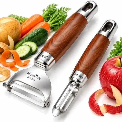 Image of Stainless Steel Vegetable Peeler Set, 2 Piece