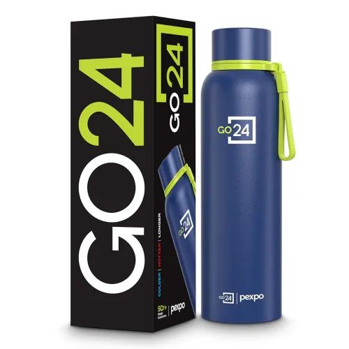 Image of Stainless Steel Water Bottle 1 LTR Hot and Cold Flask ISI Certified Steel Bottle