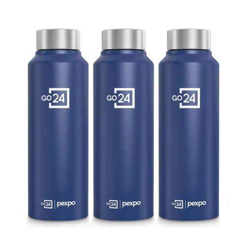 Image of Stainless Steel Water Bottle Chromo Denim Blue 750ml