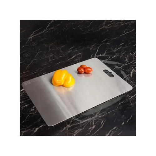 Image of Stainless Steel Chopping Board Vegetable,Fruit Cutting, Kneeding, Cake Prep, Heavy Duty Chopping-Board (XL1)