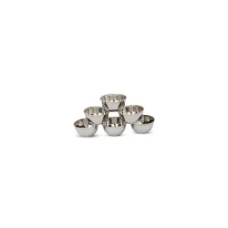 Stainless Steel Bowl 6 Pcs Set - 10 cm Medium