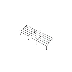 STAND MASTER Metal Black Color 24 inches Rectangular Shape Long Flower Pot/Gamla Stand for Balcony living room Garden Po