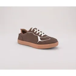 STANPHORD Mens Tpbt 8128 Brown Men's Everyday Lace‑Up Athleisure Comfort Sneakers
