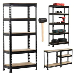 STAR WORK Black Adjustable Shelf