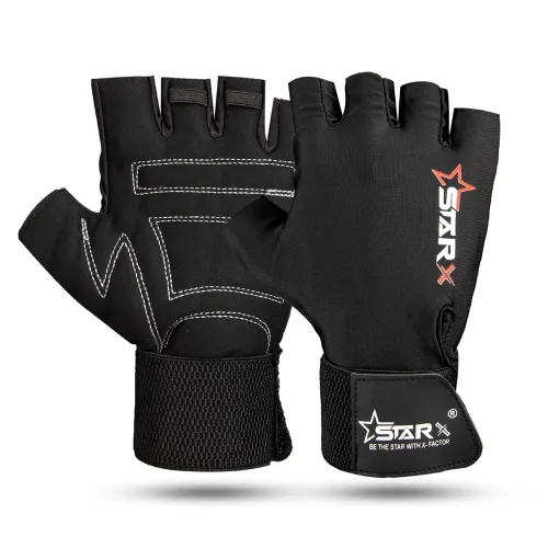 Image of STAR X Minati Wrist Support Gym Gloves Black