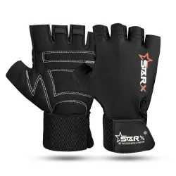 STAR X Minati Wrist Support Gym Gloves Black
