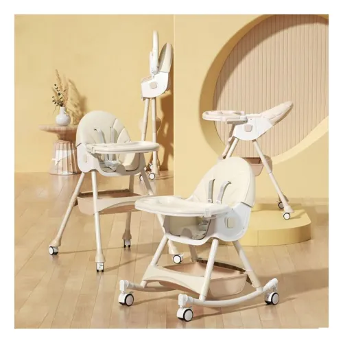 Image of StarAndDaisy Baby High Chair (Reclining, Adjustable Height, PU Cushion)