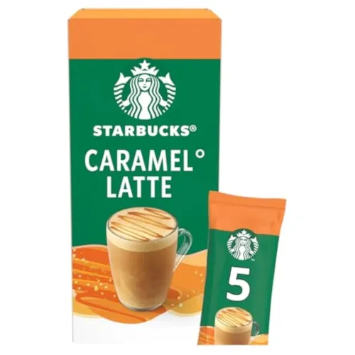 Image of STARBUCKS Caramel Latte Caramel & Smooth 115 Gram Powder Box