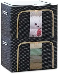 StarCart Cotton Storage Box for clothes (24 Ltr - Pack of 2)