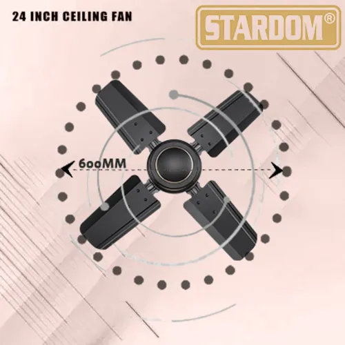Image of Stardom EAGLE ULTRA HIGH SPEED 600 mm Anti Dust 4 Blade Ceiling Fan (SMOKE BROWN, Pack of 1)