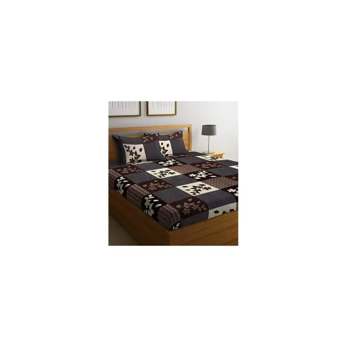 Image of Starnstyle Polycotton 220TC King Size Double Bedsheet with 2 Pillow Covers